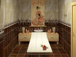 Айвиекстское дизайн ванной комнаты классический  мебель материалы