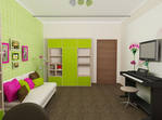 Размещенные цветовой дизайн комнаты 